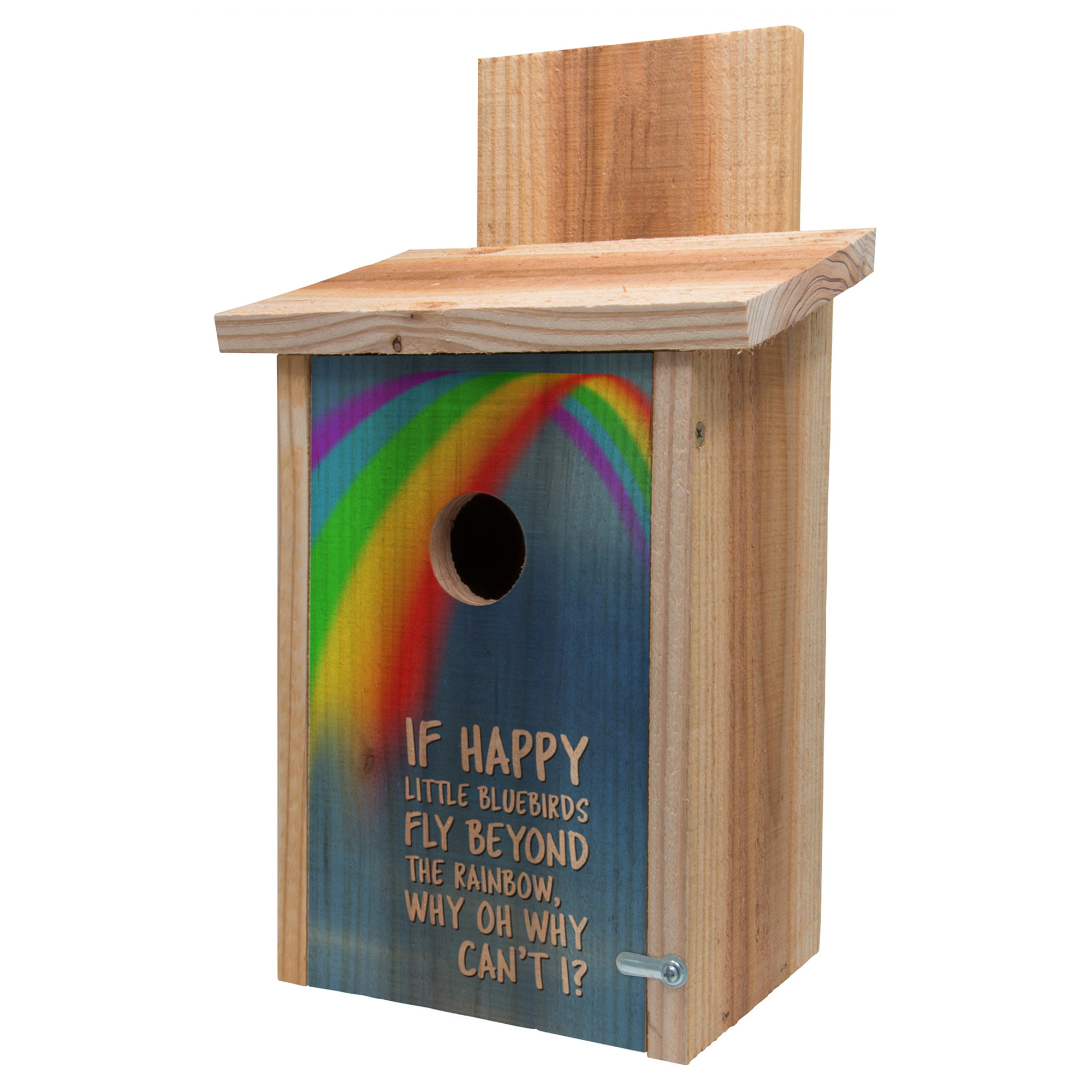 S&K Manufacturing Rainbow Cedar Bluebird House - Tree Design, Attaches to T-Post or Tree, Model# BBHC-4